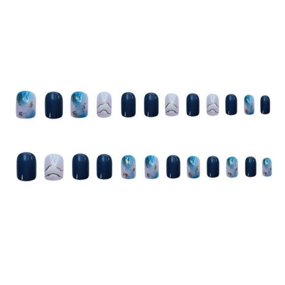 Blue Ombre Press-On Nails - Picture 2 of 4